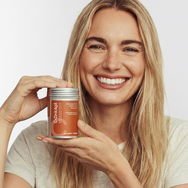 C+ZinkAgil – Hochdosiertes Vitamin C 280 mg Zink 5 mg – Produktfoto – AgilPharma
