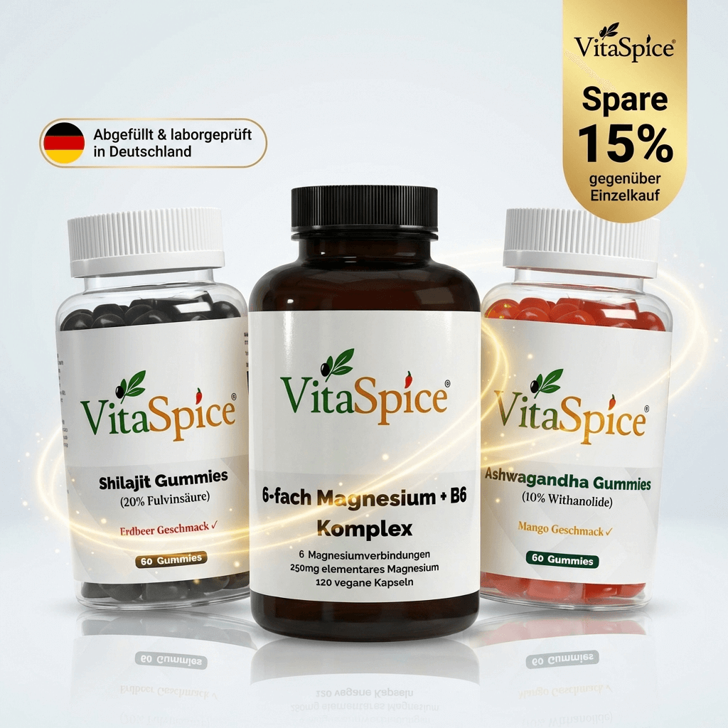 Männer Bundle 2026 - Shilajit, Ashwagandha und Magnesium Komplex für Energie, Kraft und Vitalität ab 40