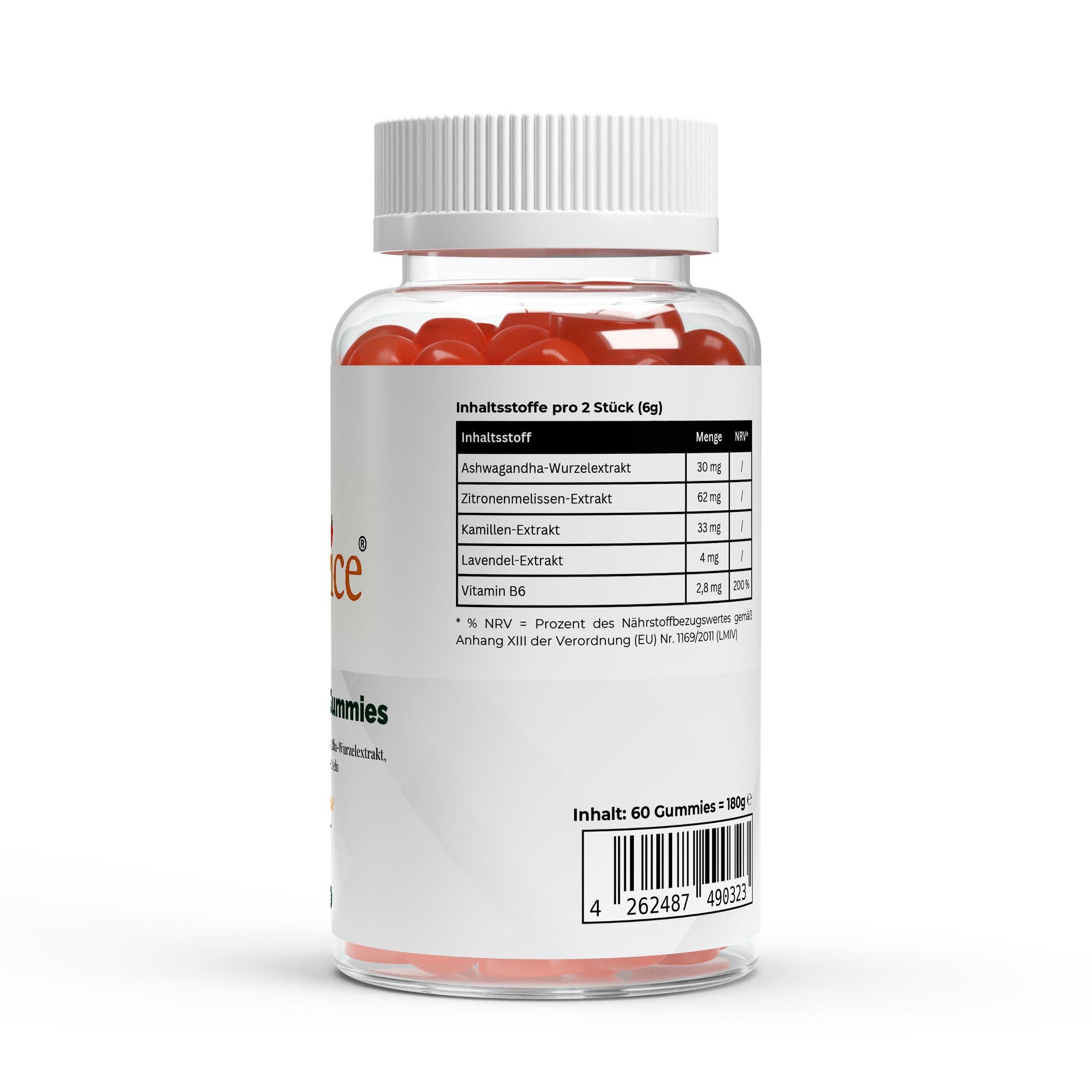 Premium Ashwagandha Vitamin B6 Gummies Inhaltsstoffe - Ashwagandha und Vitamin B6 Übersicht