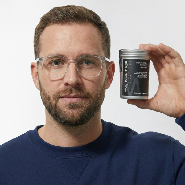 MagnesiumAgil – Citrat Bisglycinat Oxid mit B-Vitaminen – Produktfoto – AgilPharma