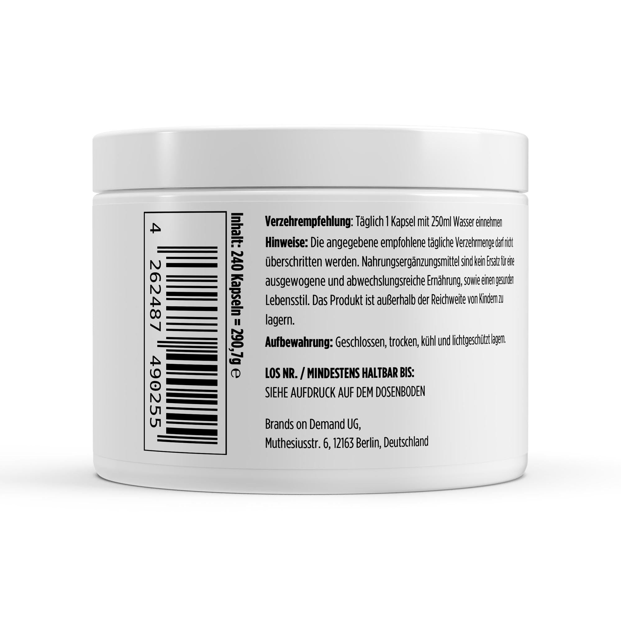 Gepuffertes Vitamin C 500mg 240 Kapseln Sonderpreis von VitaSpice