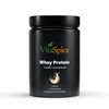 Premium Whey Vanille Verpackung Vorderseite - Whey Protein Vanille Geschmack