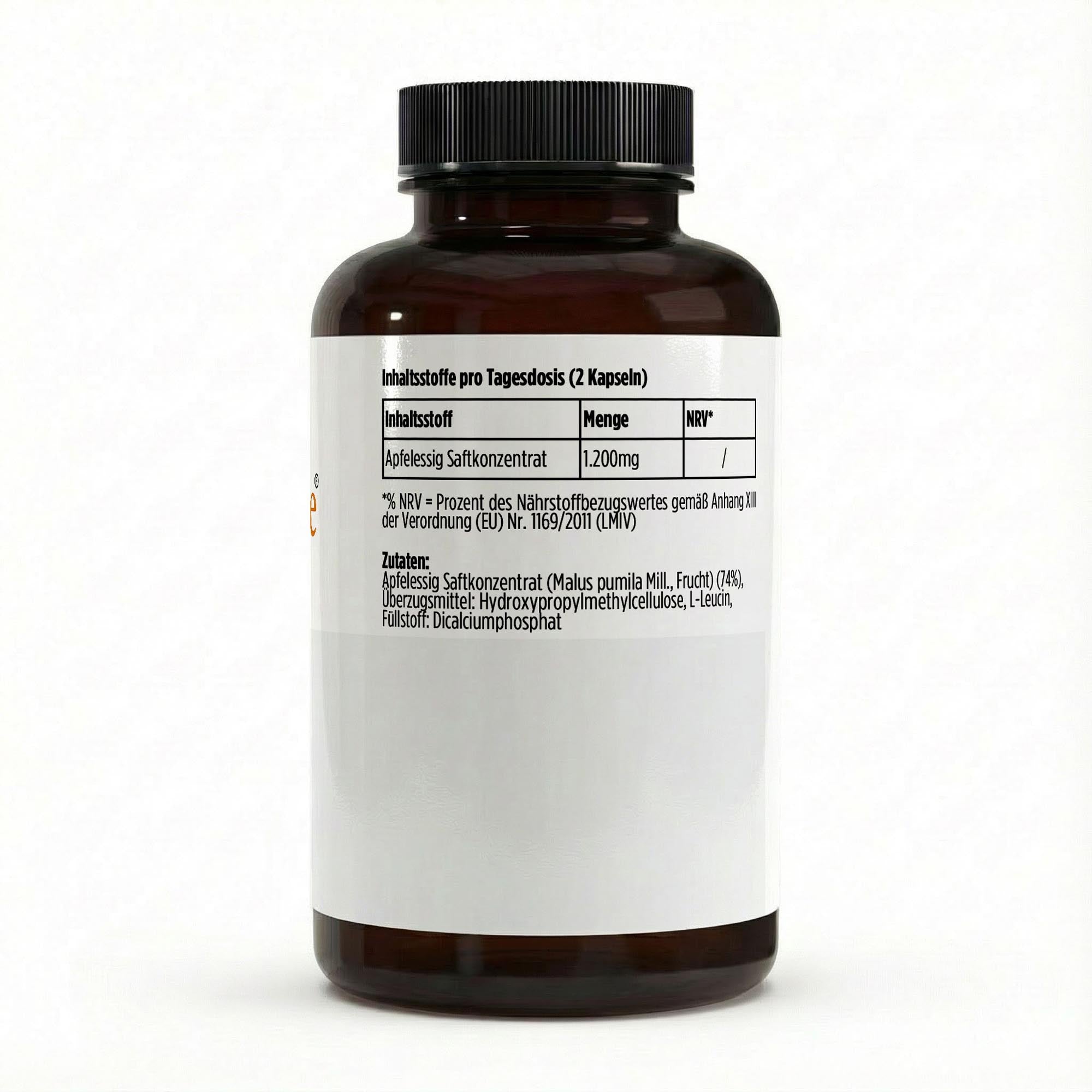 Apfelessig Extrakt Kapseln Inhaltsstoffe - Nährwerte und Verzehrempfehlung Übersicht
