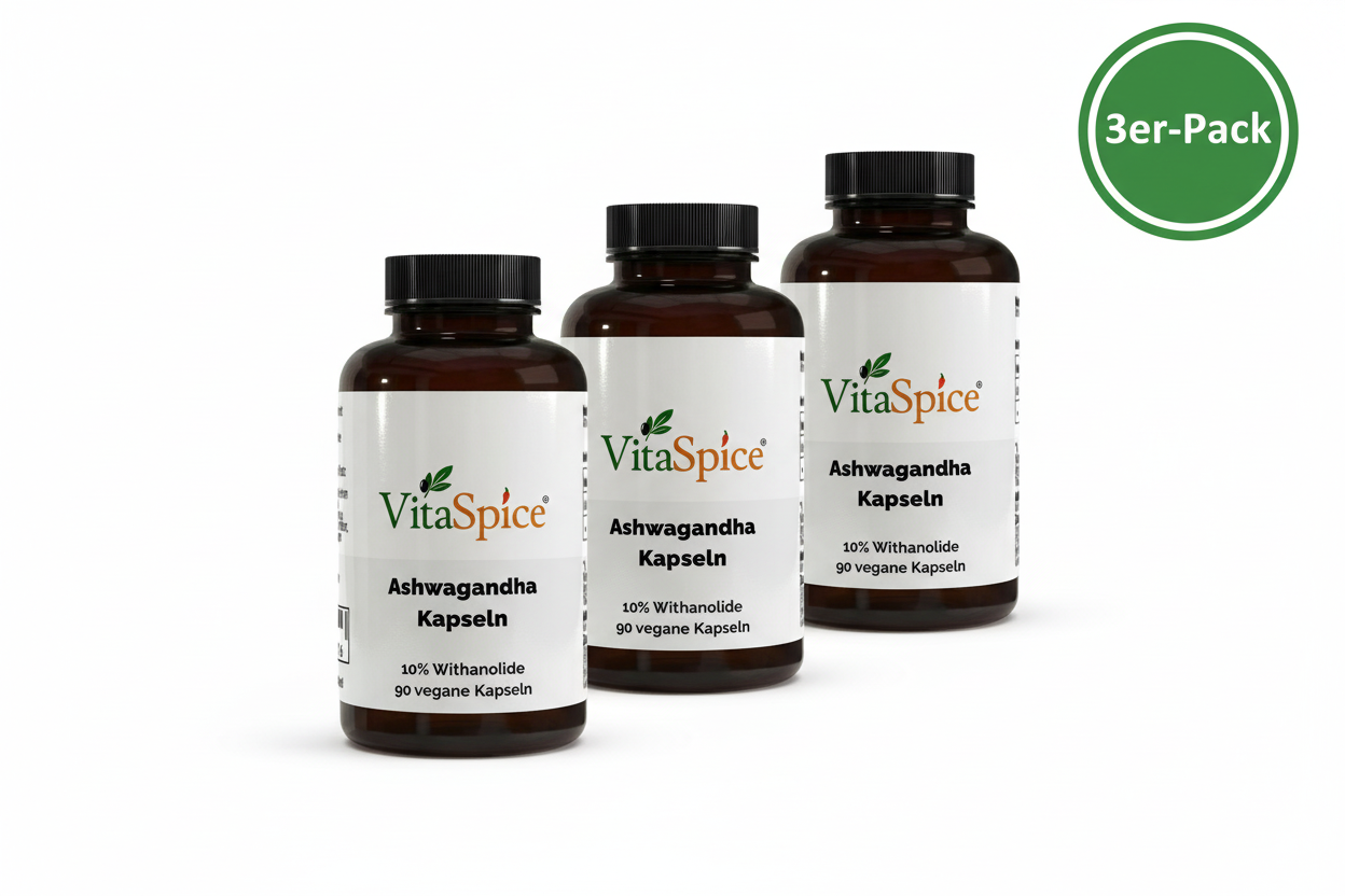 Ashwagandha 10% Withanolide 3er-Pack Bundle - 3 Monate Vorrat mit 15% Mengenrabatt