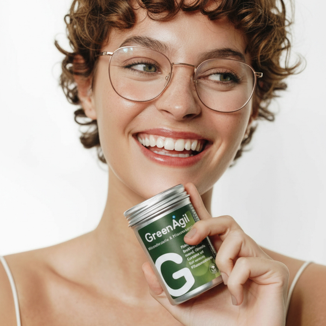 GreenAgil – Brokkoli, Chlorella & Flohsamenschalen Kapseln – Produktfoto – AgilPharma