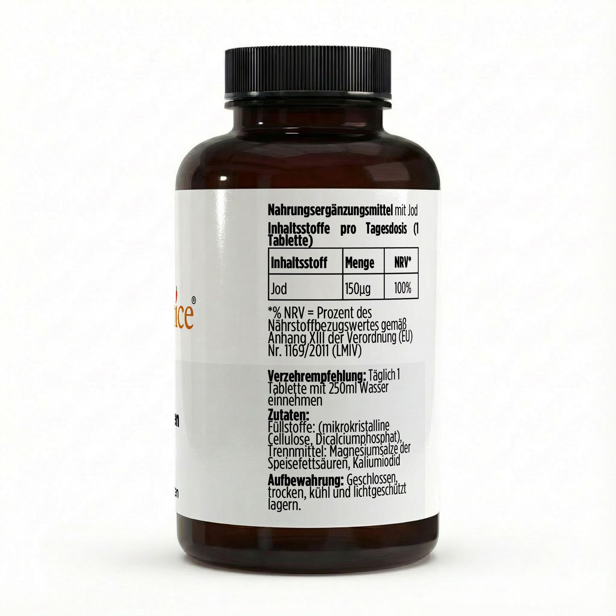 Jod Tabletten Inhaltsstoffe - Nährwerte und Verzehrempfehlung Übersicht
