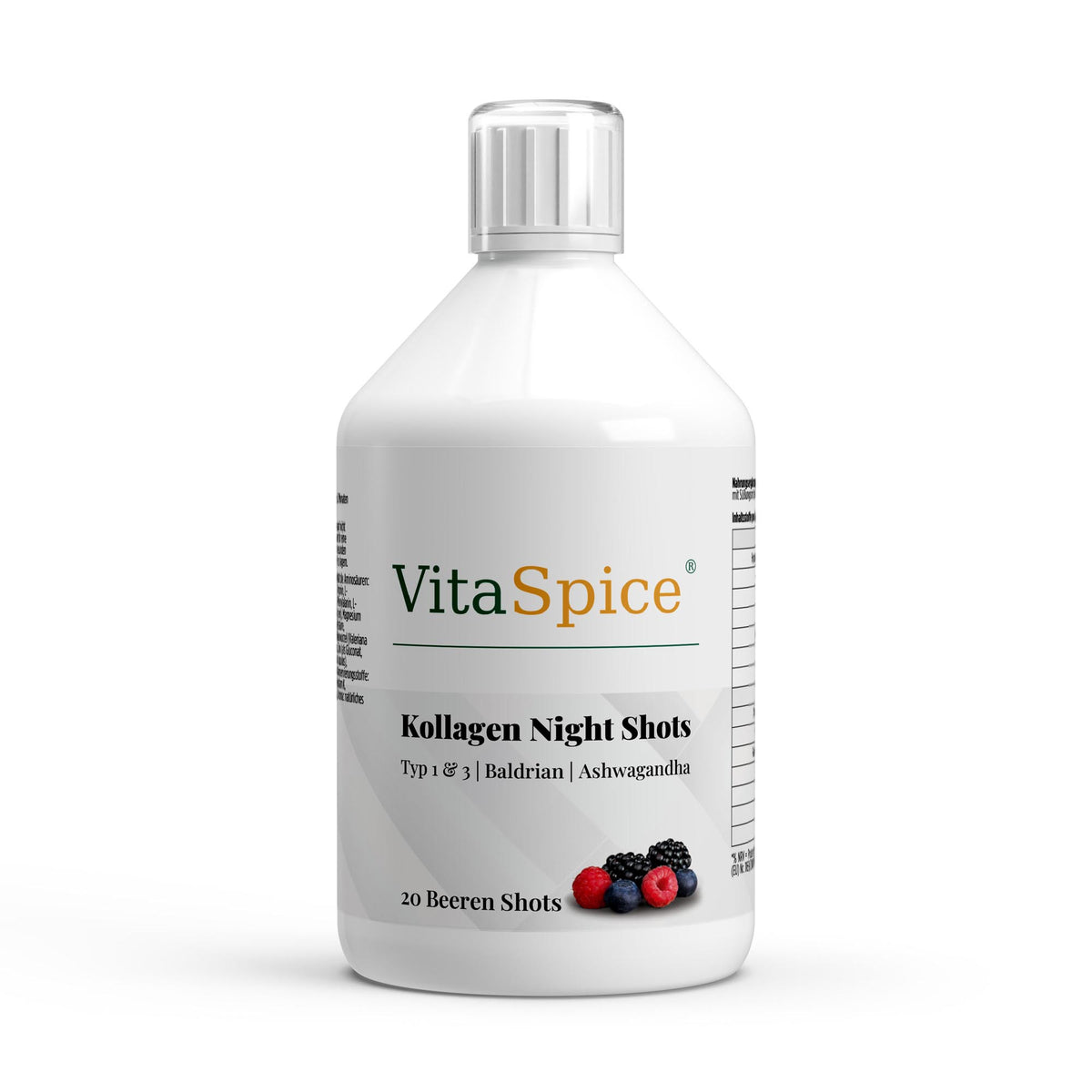VitaSpice Kollagen Night Plus+ Shots - 500ml (20 Portionen)