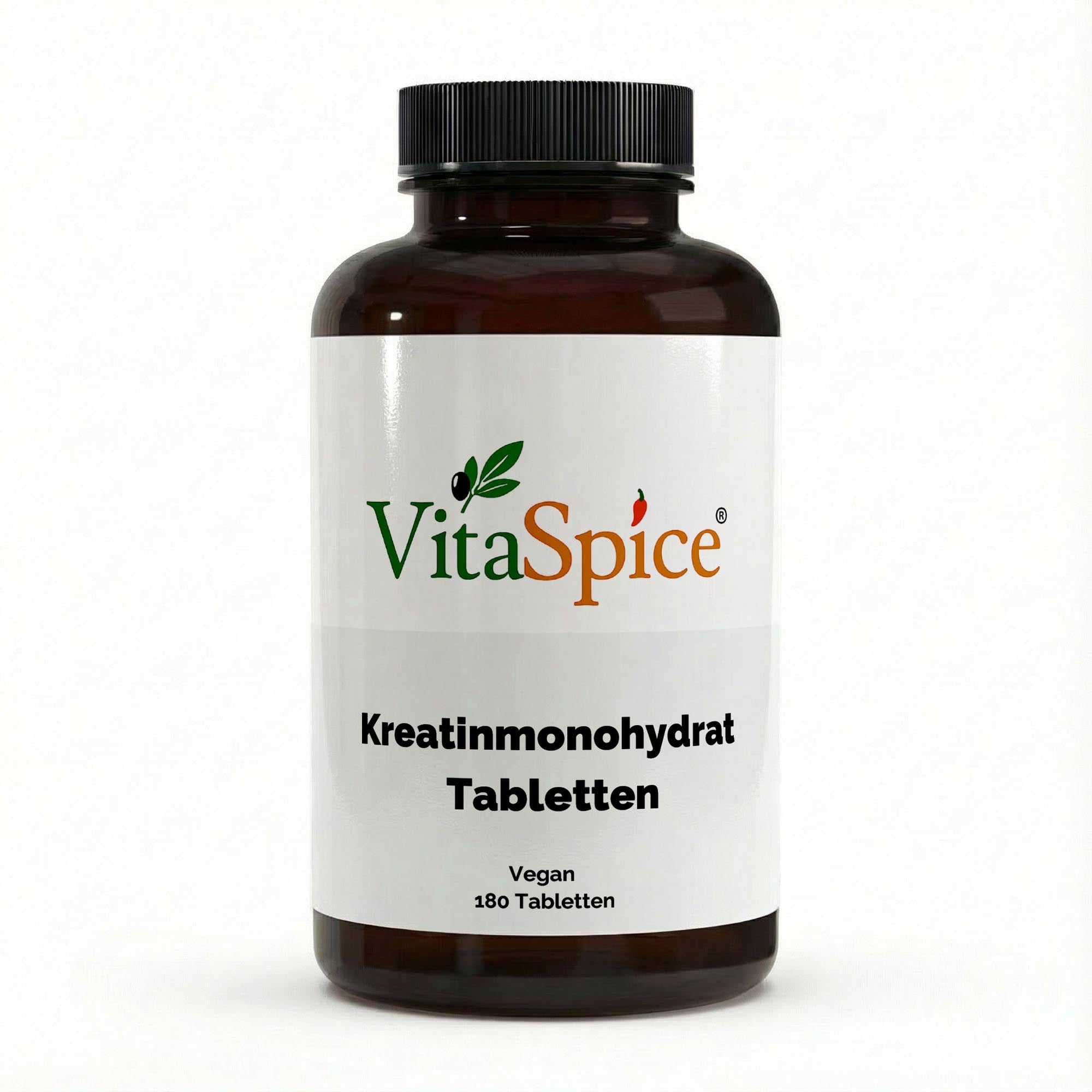 Kreatin Monohydrat Tabletten 180 Stück Dose Vorderseite - Hochdosiert für Muskelaufbau und Kraftsteigerung
