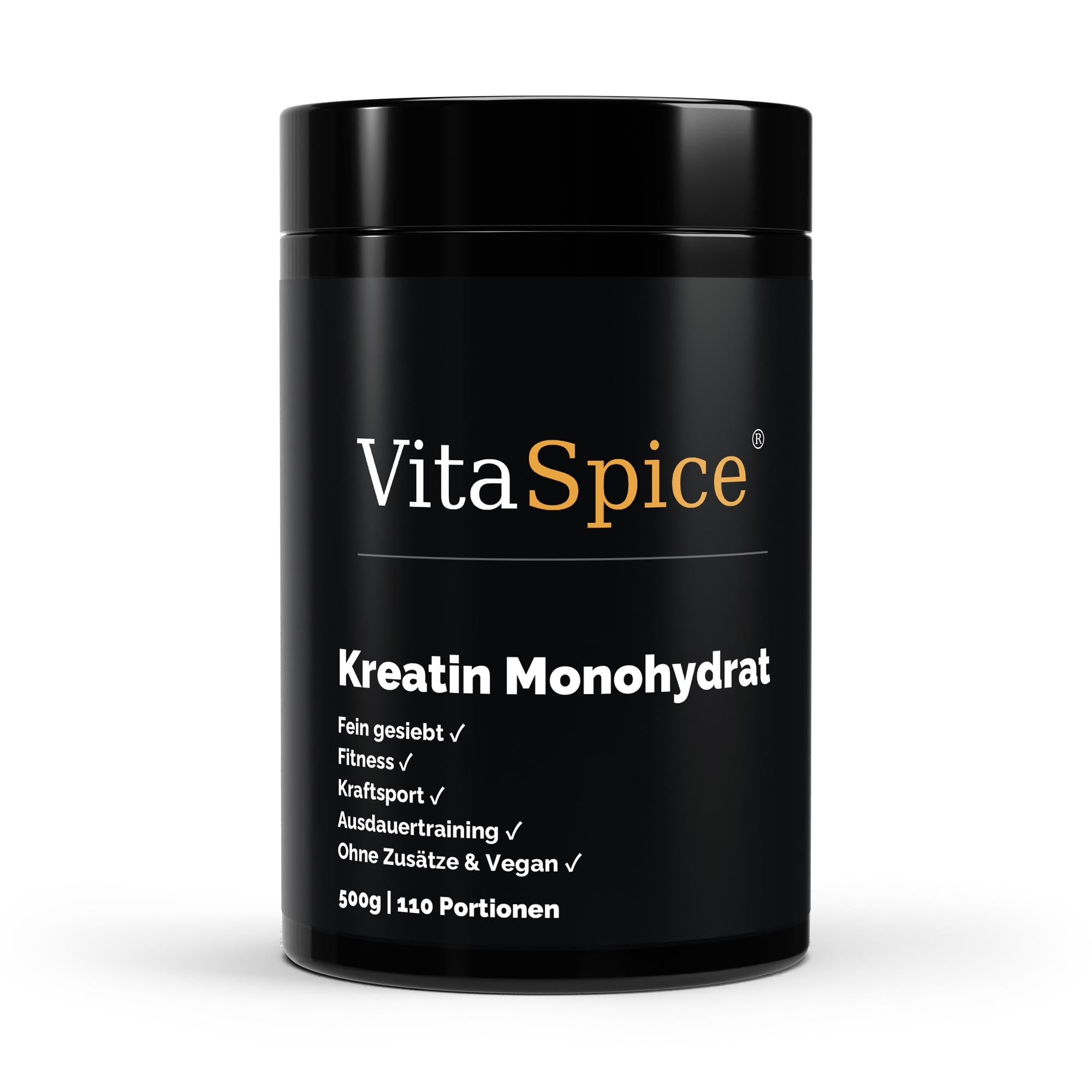 Kreatin Monohydrat geschmacksneutral von VitaSpice – 100% reines Kreatin Pulver, 500g