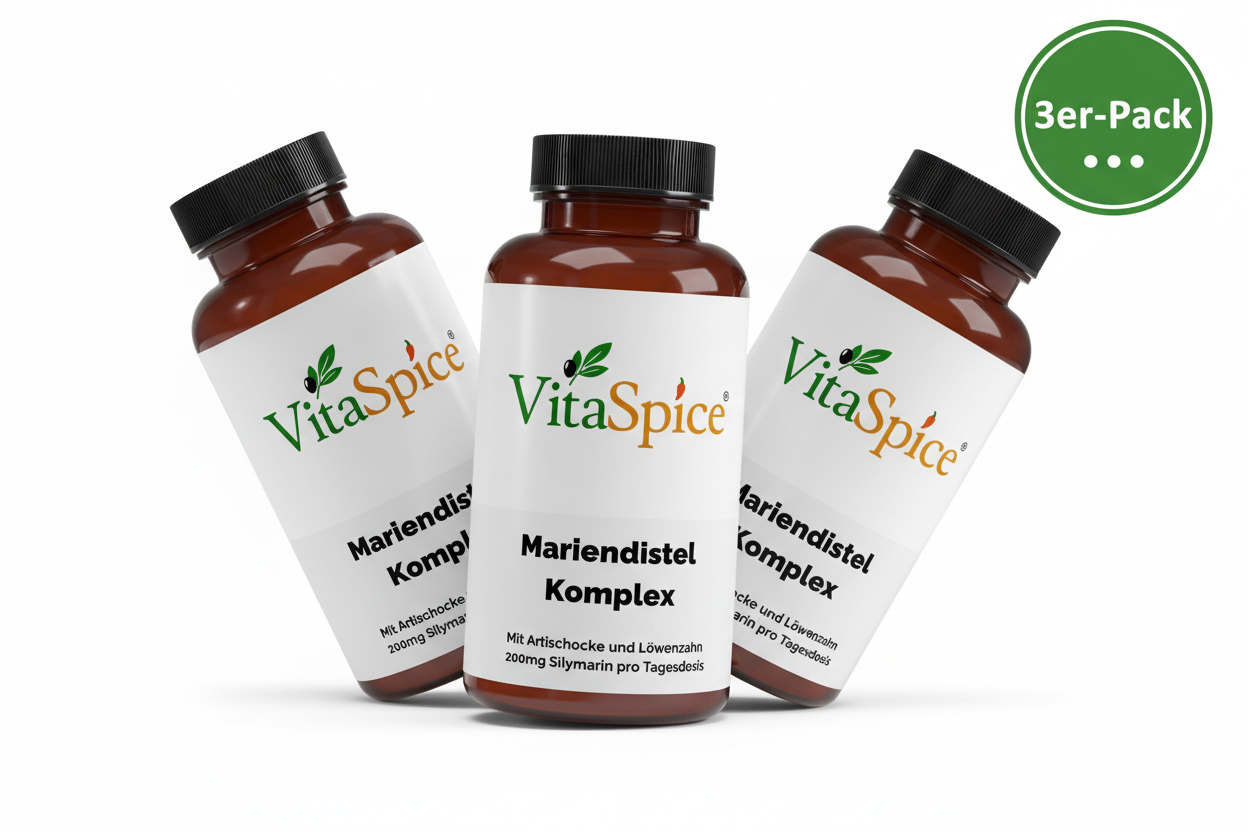 Mariendistel Artischocke Löwenzahn Komplex 3er-Pack Bundle - 3 Monate Vorrat mit 15% Mengenrabatt