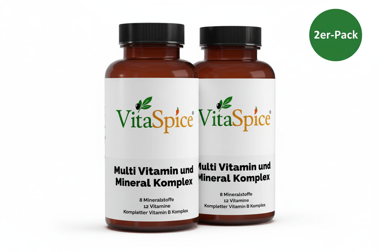 Multi Vitamin und Mineral Komplex 2er-Pack Bundle - 2 Monate Vorrat mit 10% Mengenrabatt