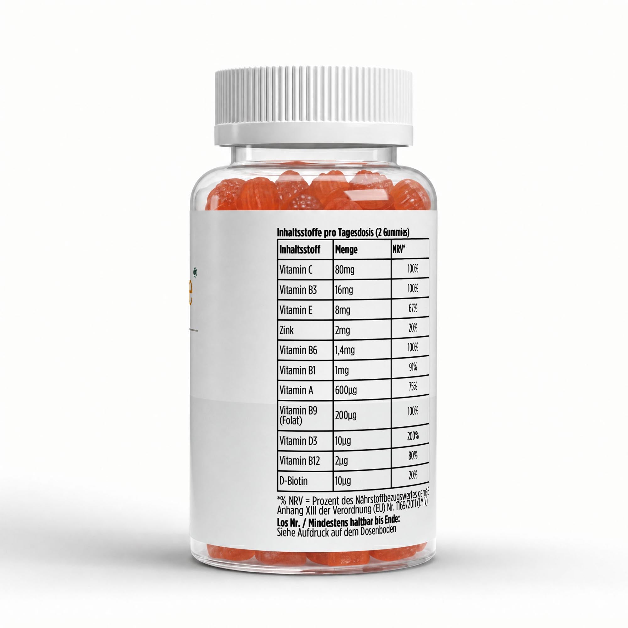 Multivitamin Gummies Kids Orange – Inhaltsstoffe