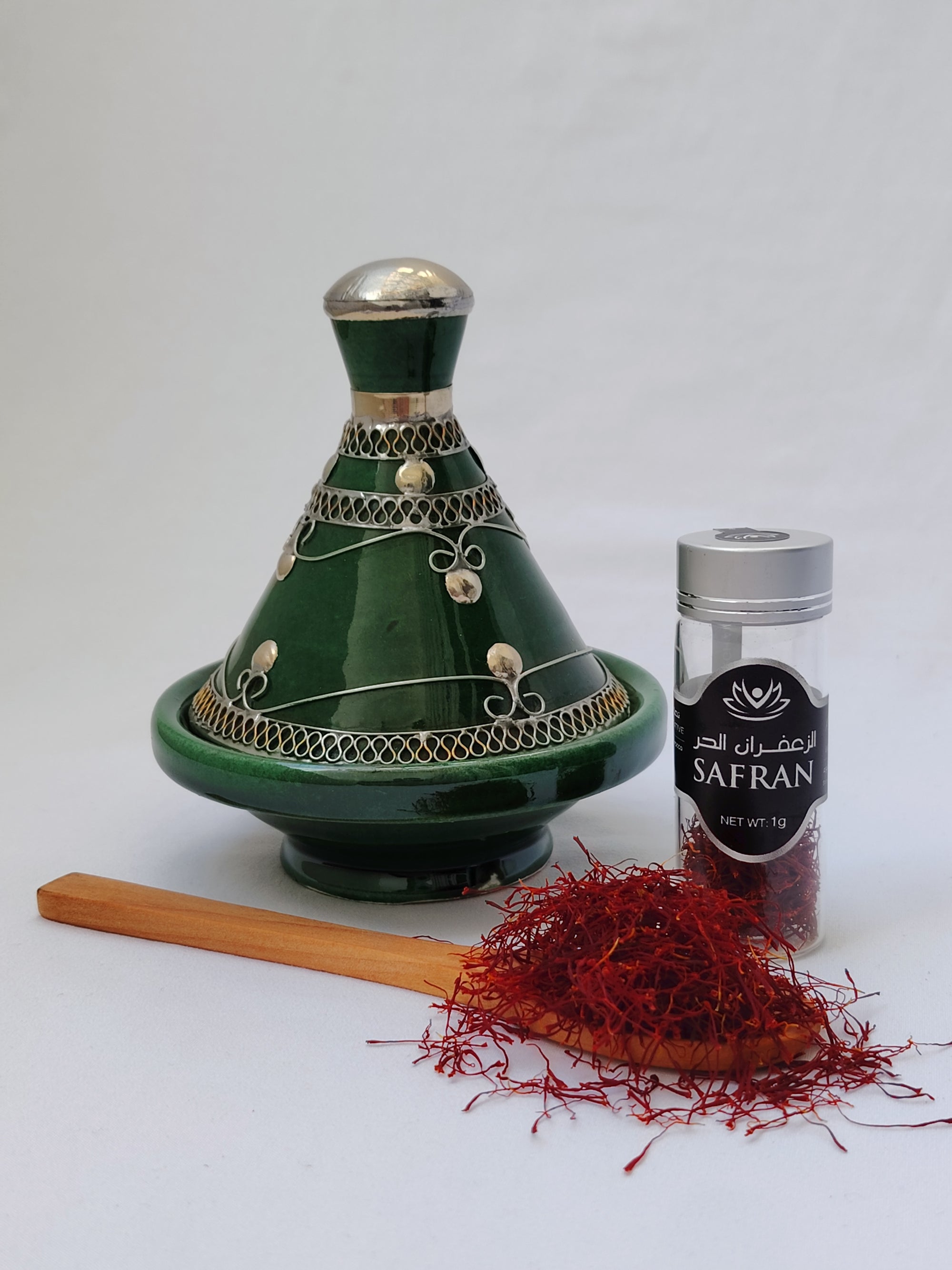 Premium Safranfäden aus Marokko 1g Dose Vorderseite - Hochwertiger Safran