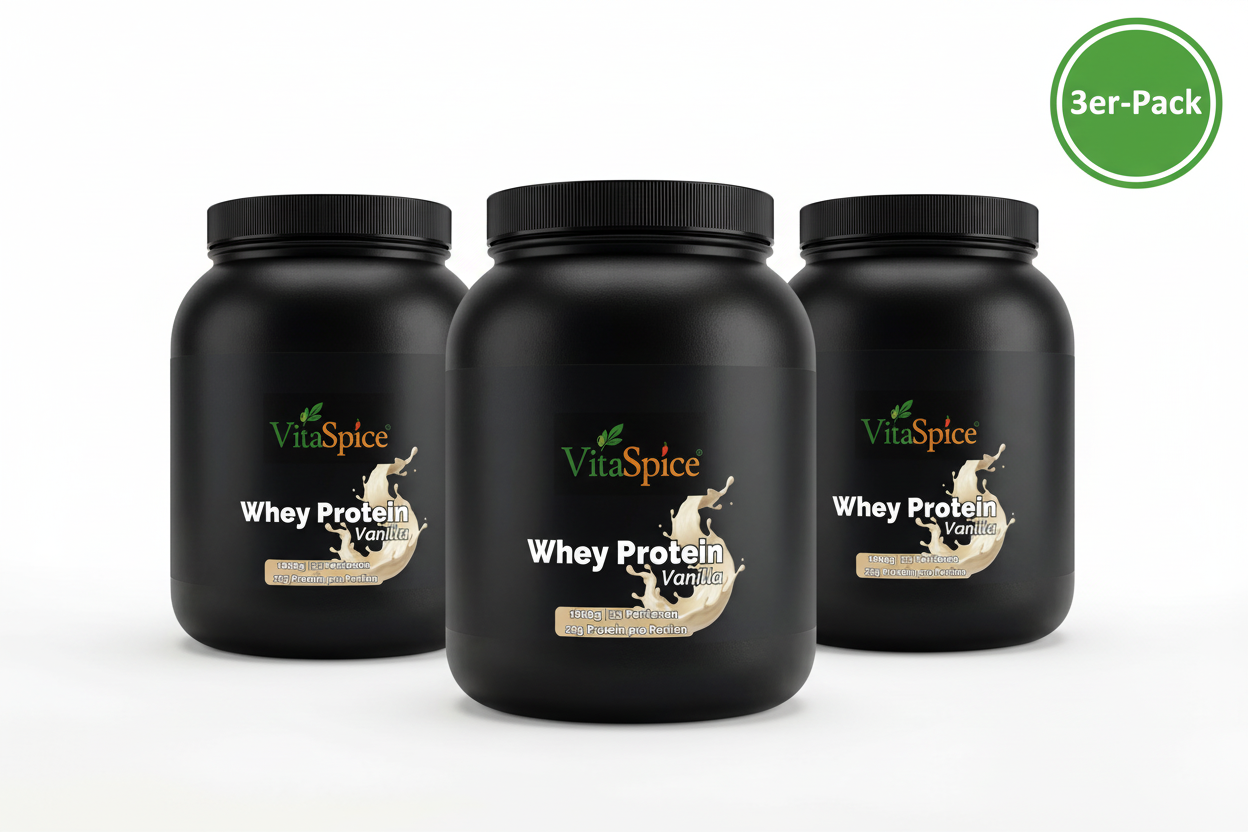 Premium Whey Protein Vanille 3er-Pack Bundle - 3 Monate Vorrat mit 15% Mengenrabatt