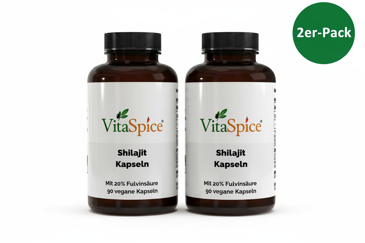 Shilajit 20% Fulvinsäure 2er-Pack Bundle - 2 Monate Vorrat mit 10% Mengenrabatt