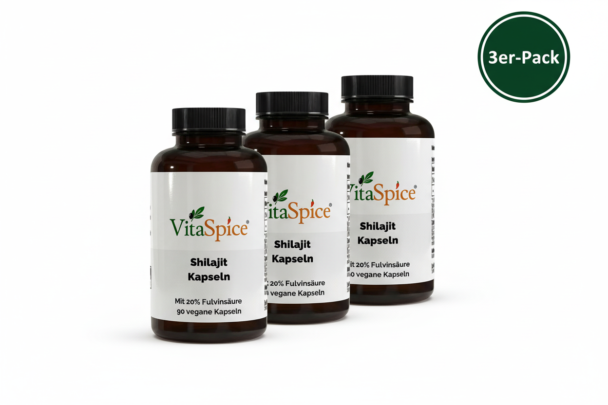 Shilajit 20% Fulvinsäure 3er-Pack Bundle - 3 Monate Vorrat mit 15% Mengenrabatt