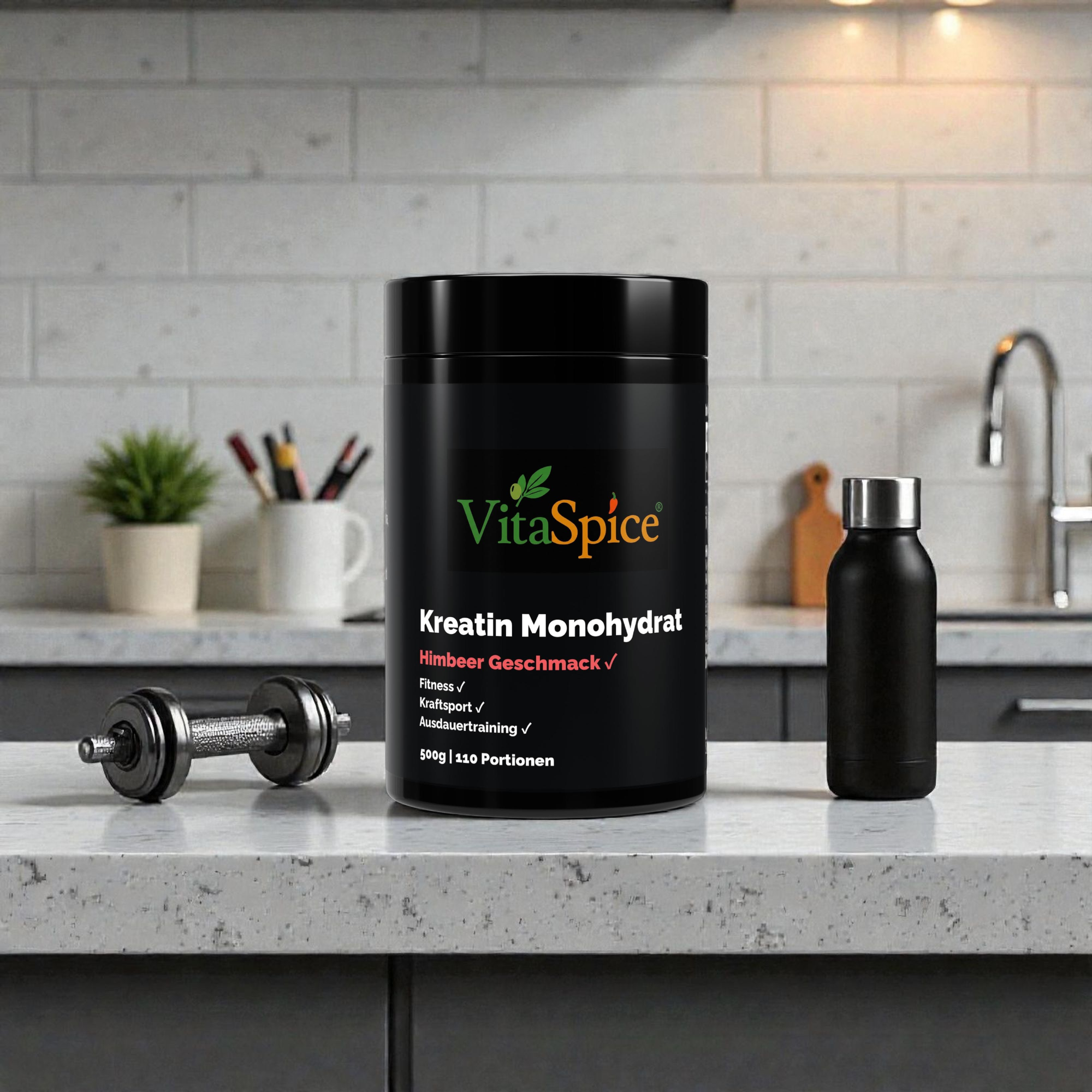 VitaSpice Kreatin Monohydrat Raspberry – Hochdosiertes Creatine für maximale Performance im Training