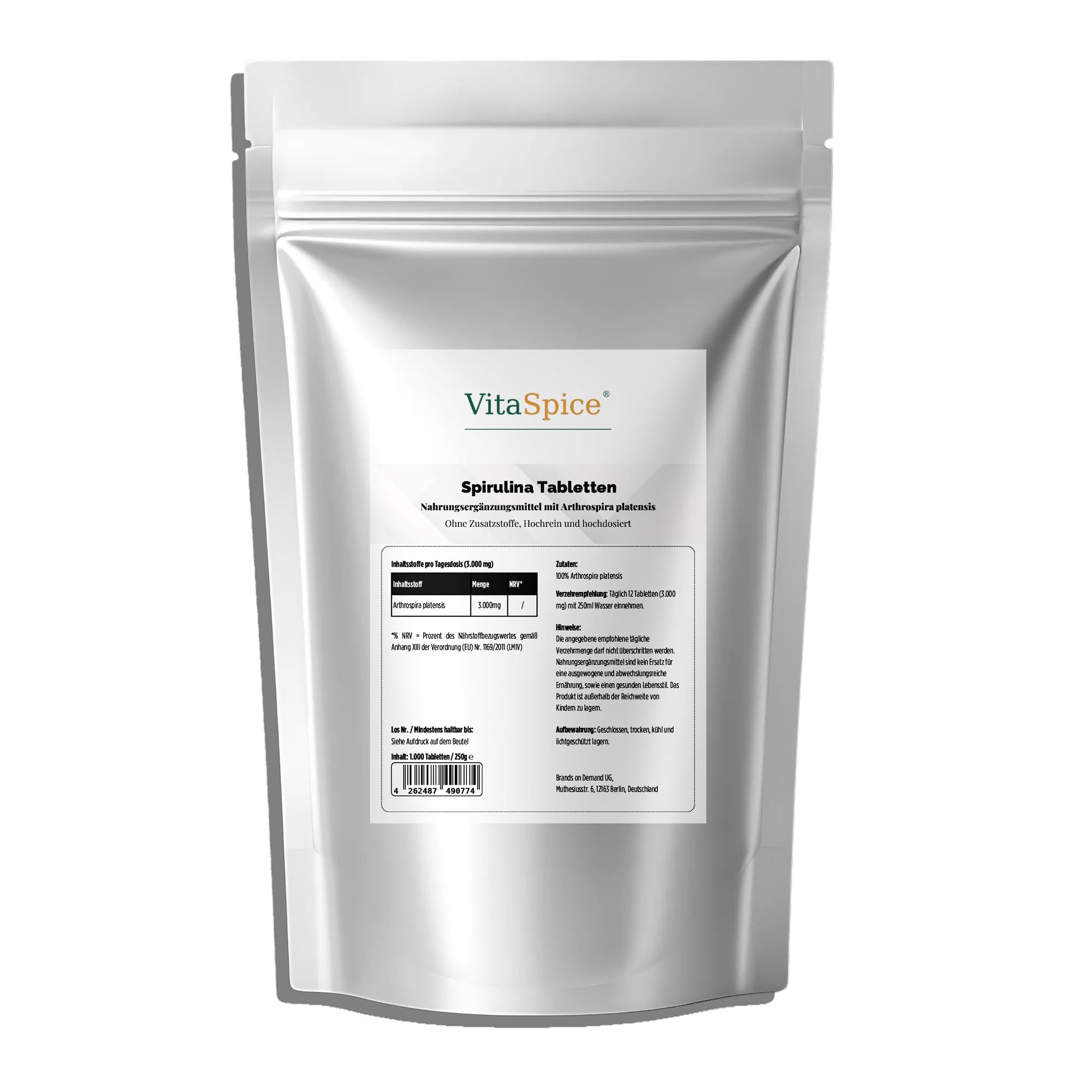 VitaSpice Spirulina Tabletten im Doypack