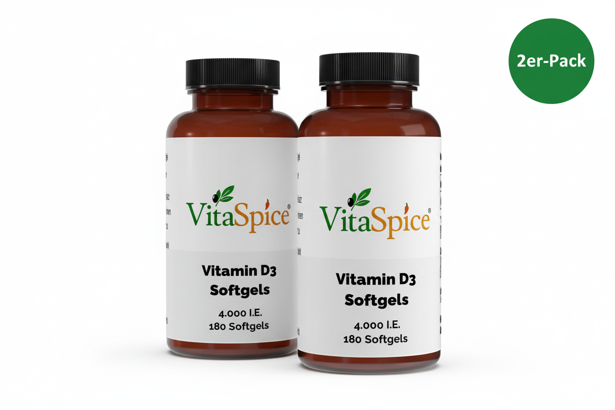 Vitamin D3 4000 IE 2er-Pack Bundle - 2 Monate Vorrat mit 10% Mengenrabatt