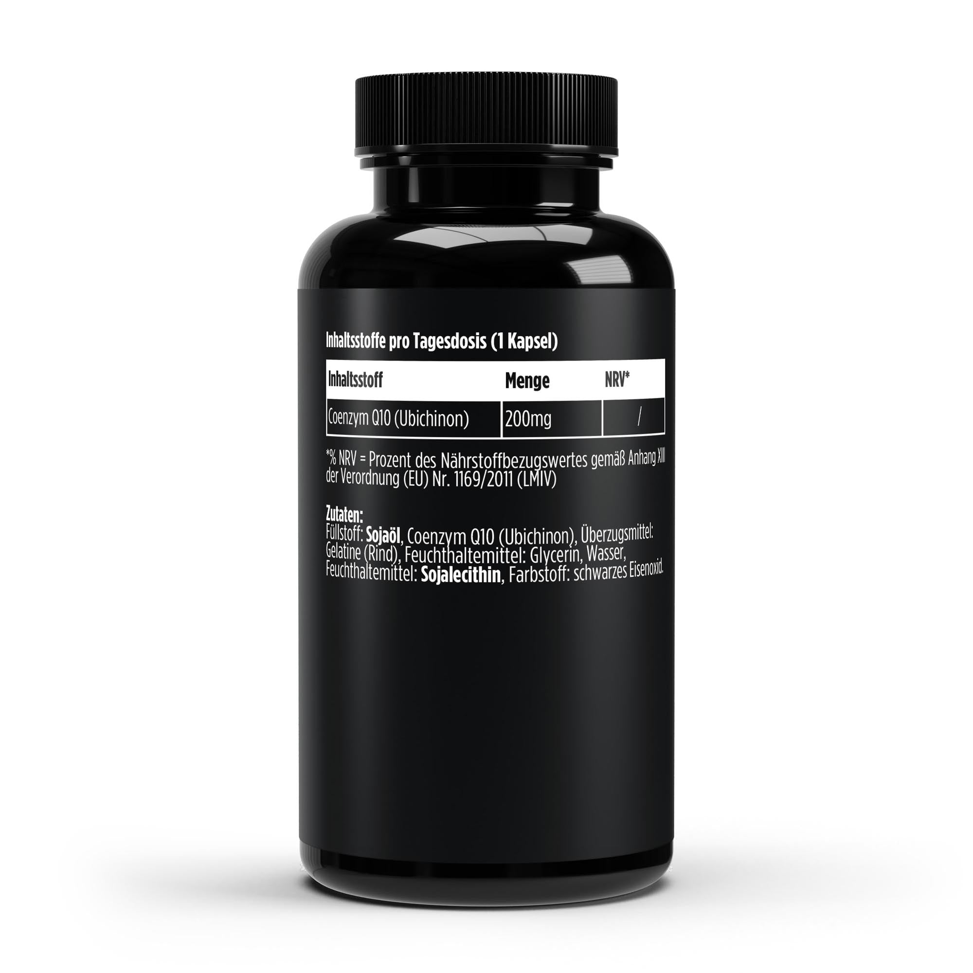 Coenzym Q10 200mg Nährwertangaben - Hochdosiertes Q10 für Zellschutz und Vitalität
