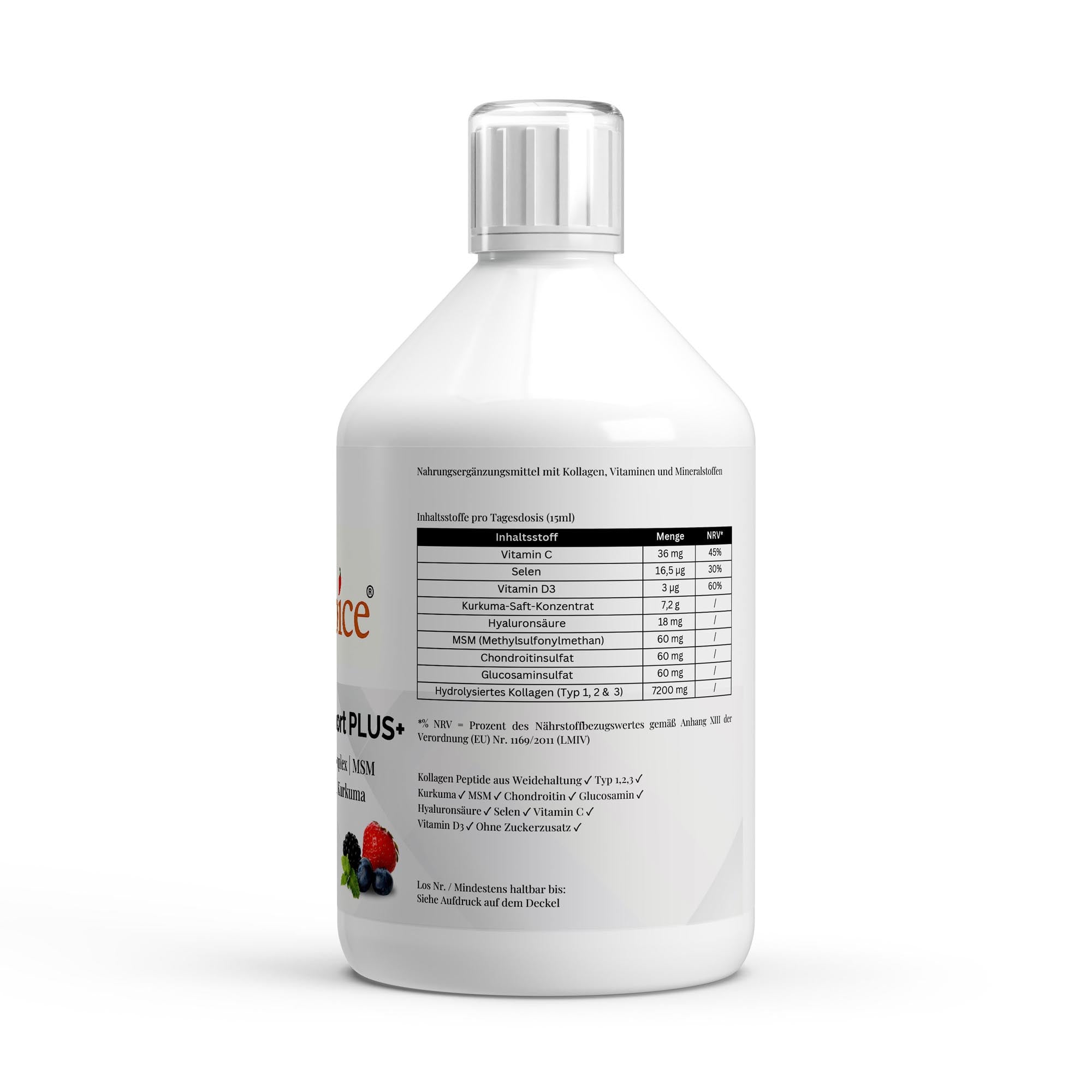 Kollagen Support PLUS Shots Wild Berry - Flüssiges Kollagen zum Trinken für Beauty von innen
