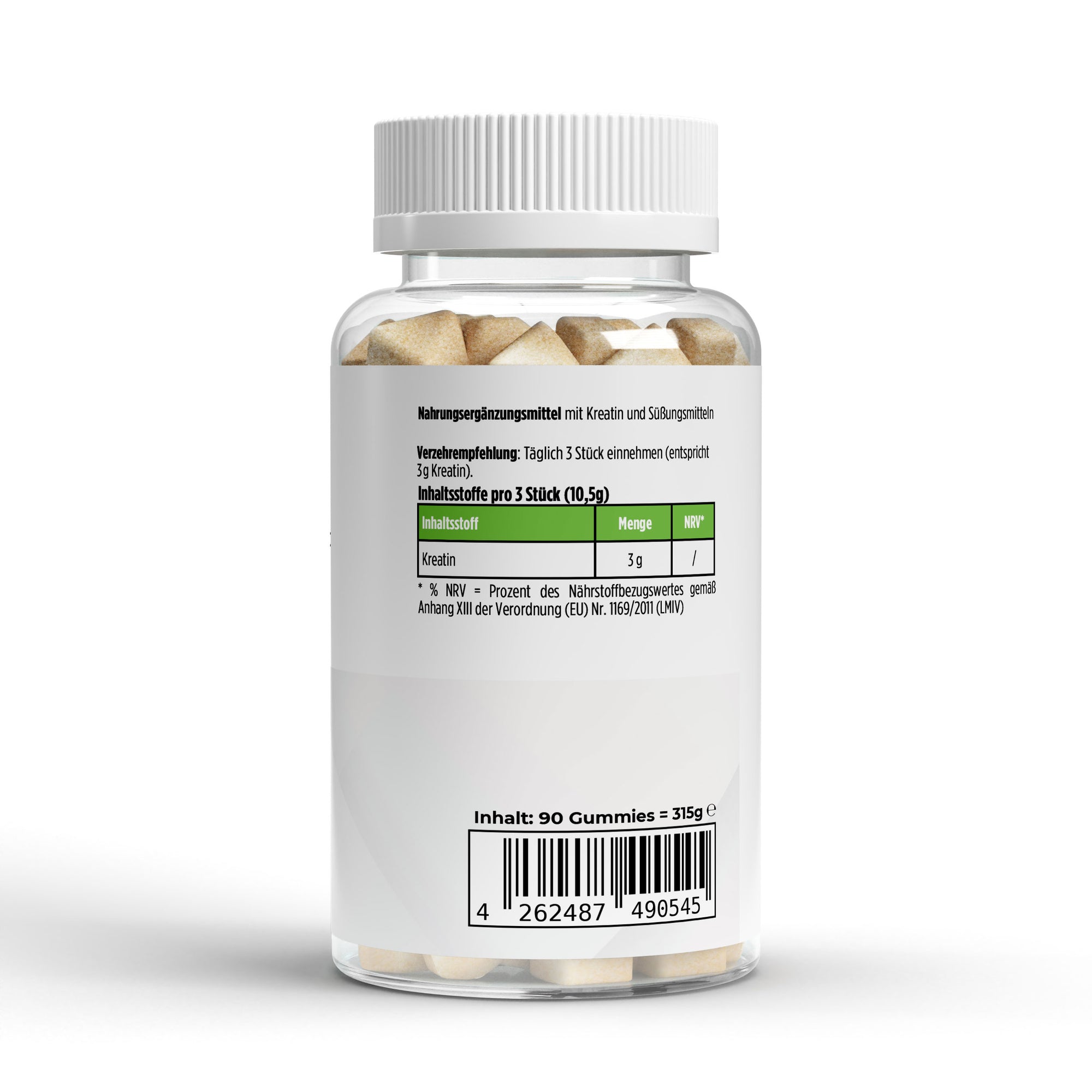 Vitaspice Kreatin Gummies Apfel Geschmack ohne Zucker Vegan 90 Gummies