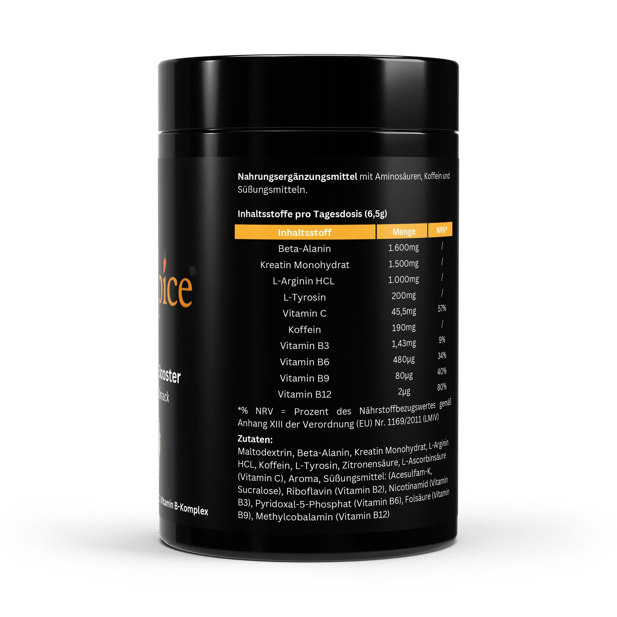 Booster Orange Anwendung - Einnahme vor dem Training für Energie