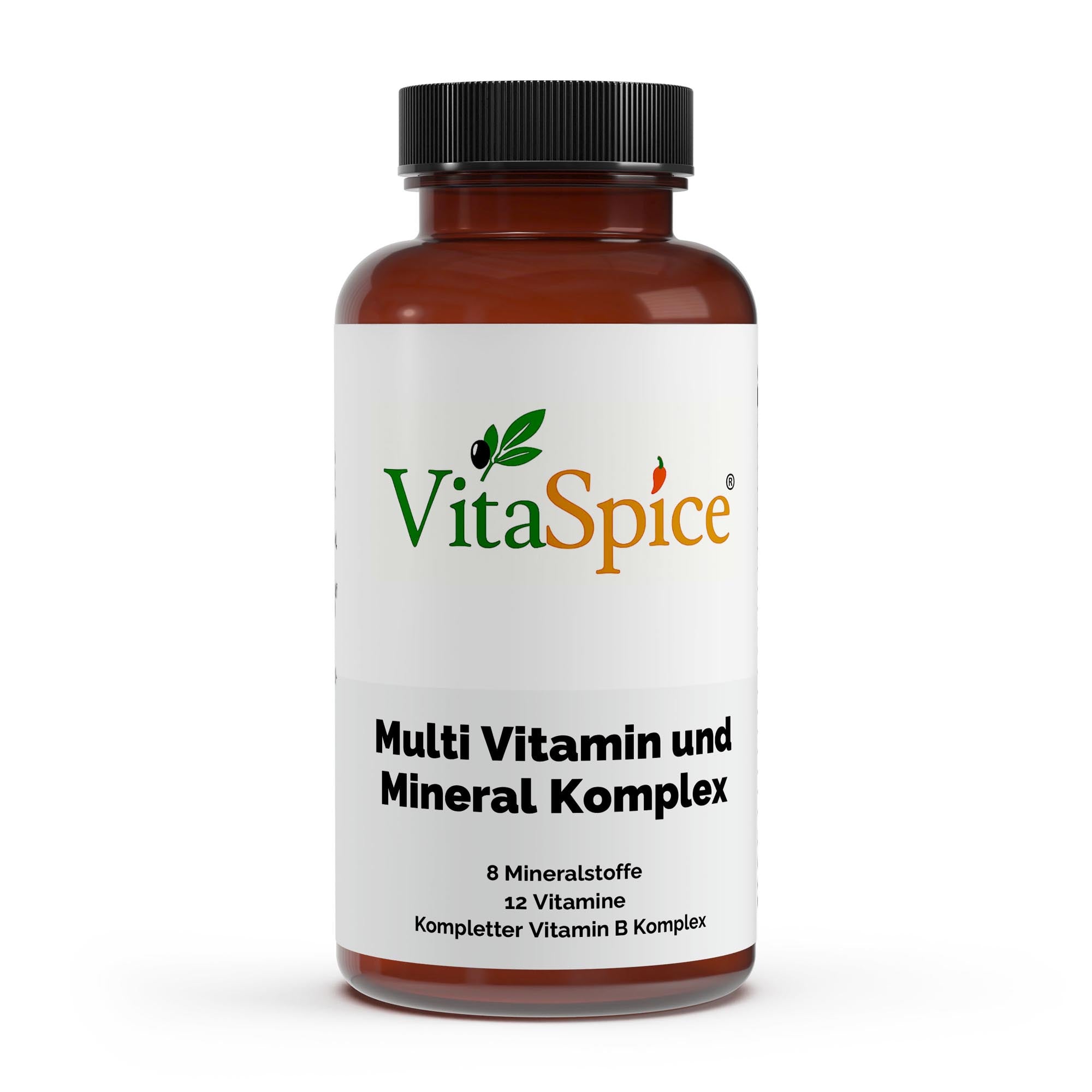 Multivitamin und Mineral Komplex Dose Vorderseite - Vollständige Tagesversorgung