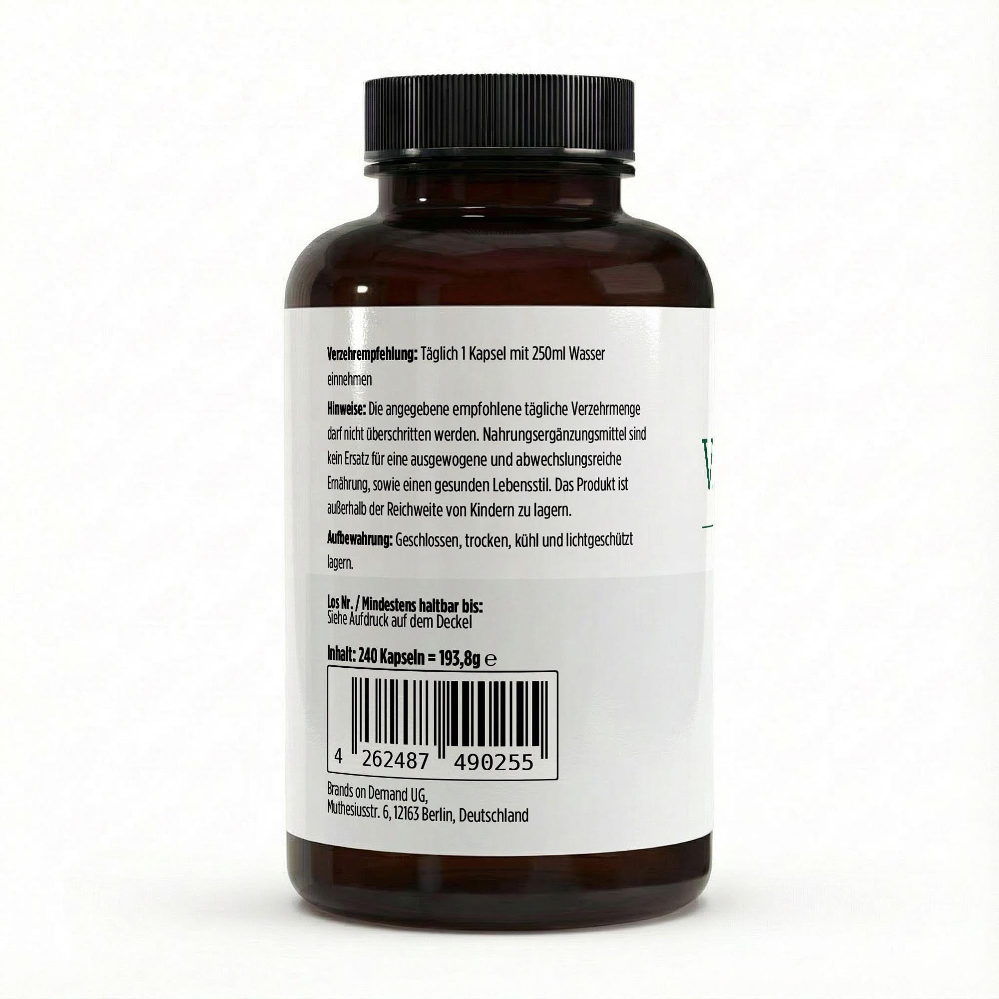 Gepuffertes Vitamin C 500mg + Magnesium – magenschonend für das Immunsystem, vegan – Ansicht 3/3