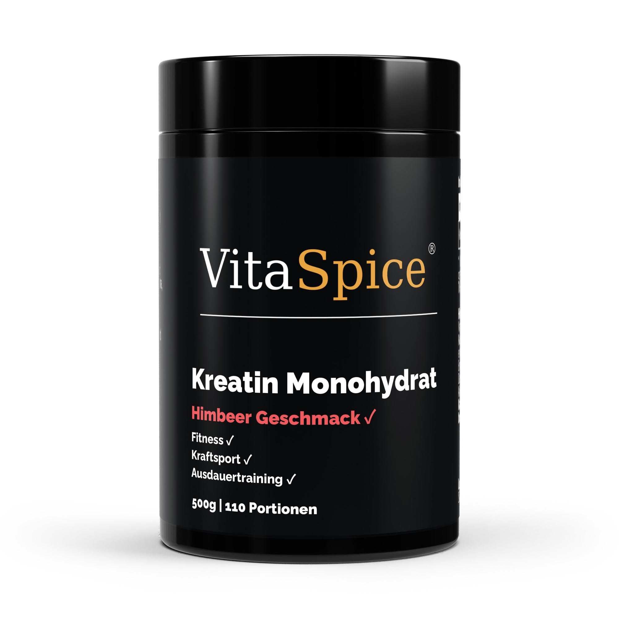 Kreatin Monohydrat Raspberry – reines Creatine Pulver für Kraft & Muskelaufbau – Ansicht 1/3