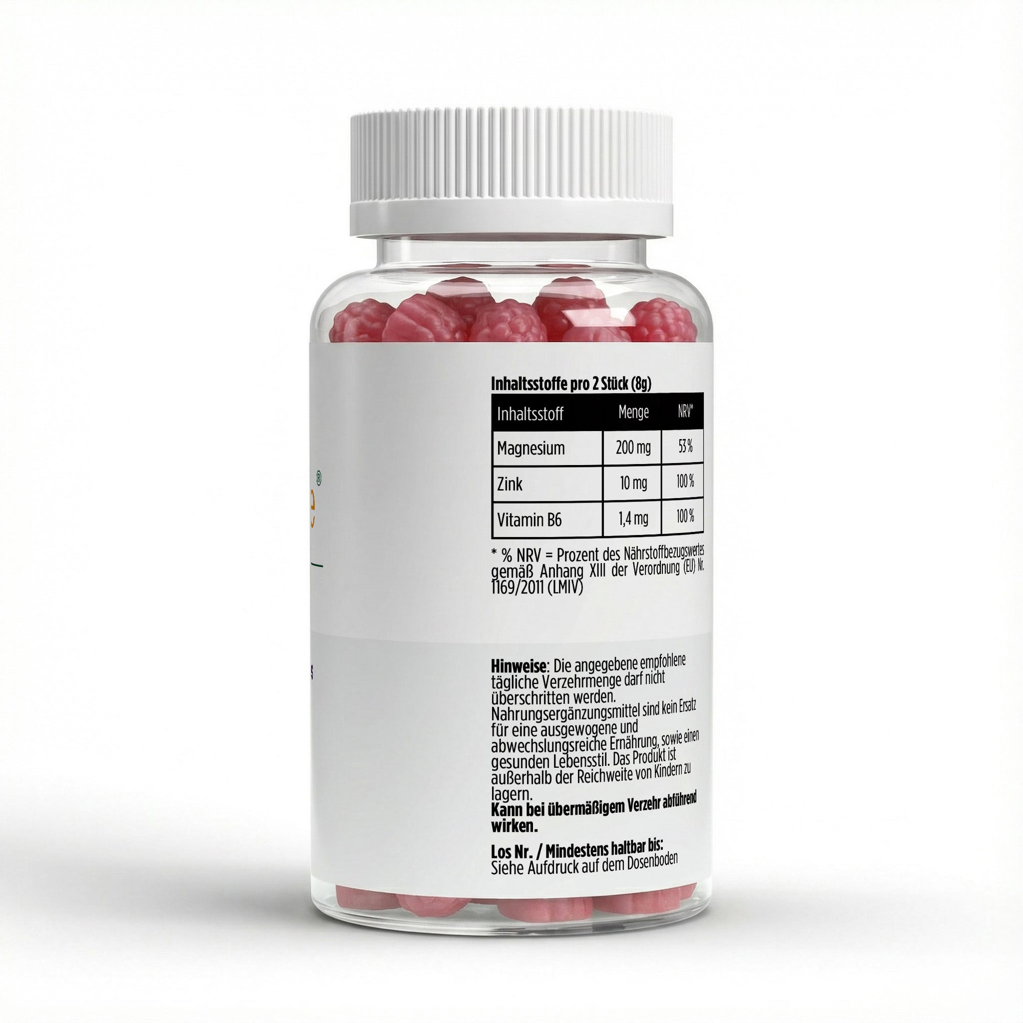 Magnesium + Zink + B6 Gummies – zuckerfreie vegane Fruchtgummis für Muskelentspannung und Immunsystem