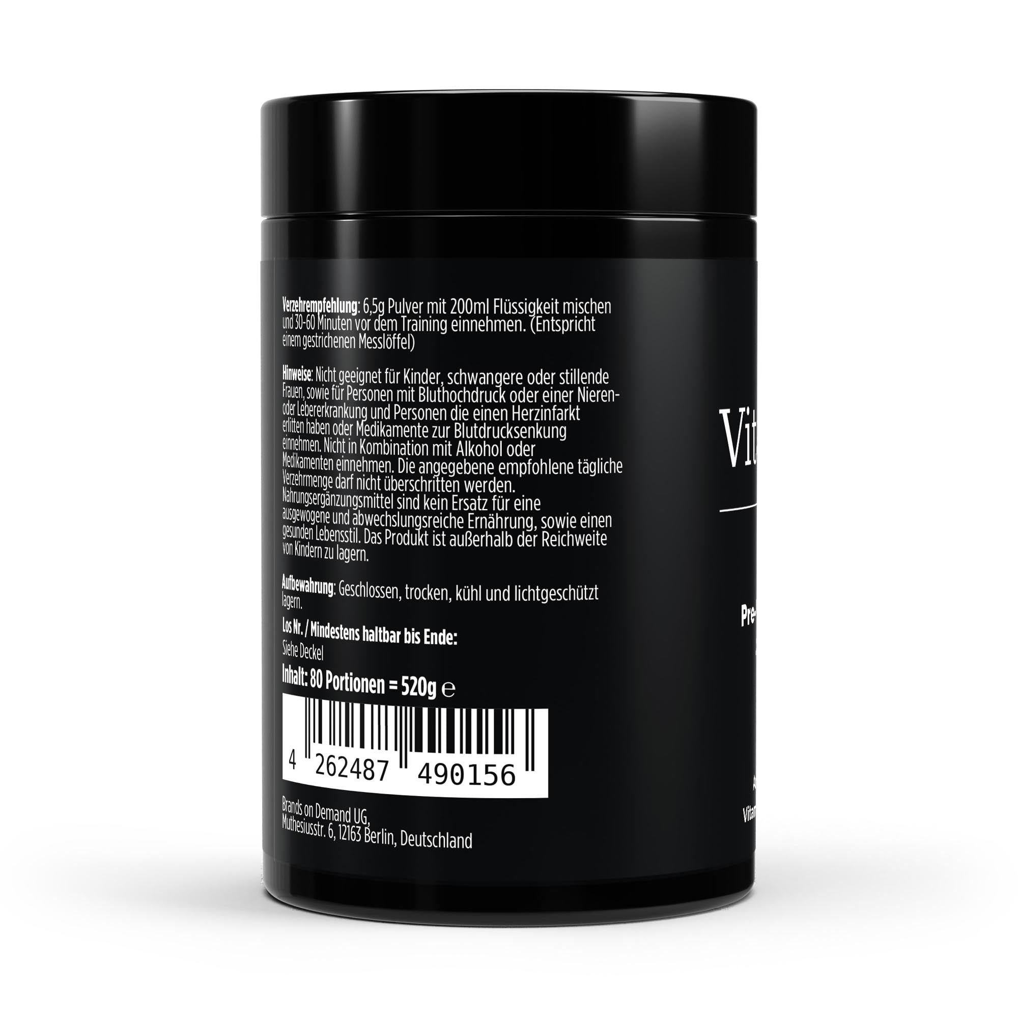 Pre-Workout Booster Apfel – mit Kreatin, Beta-Alanin & Koffein für Kraft & Leistung – Ansicht 2/3