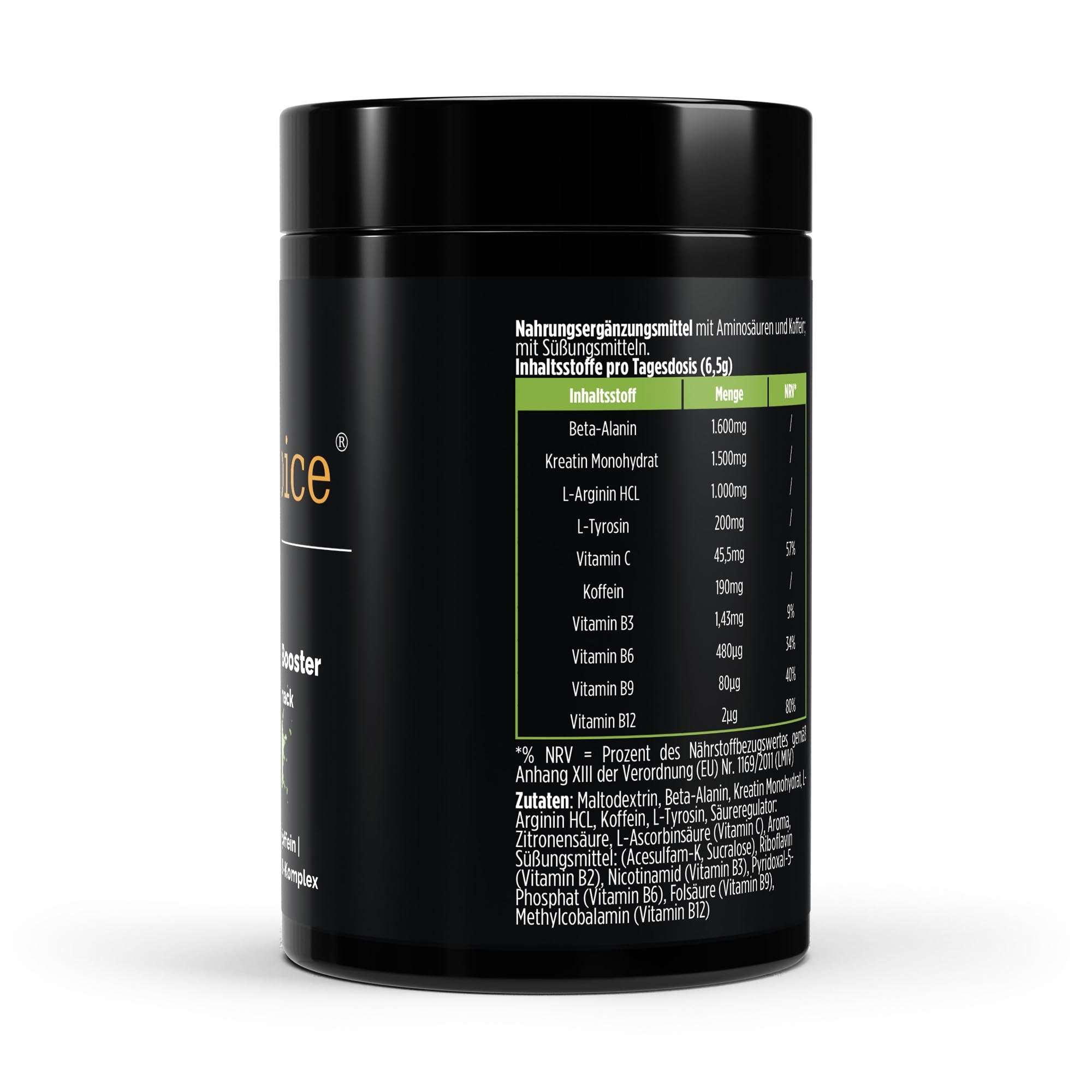 Pre-Workout Booster Apfel – mit Kreatin, Beta-Alanin & Koffein für Kraft & Leistung – Ansicht 3/3