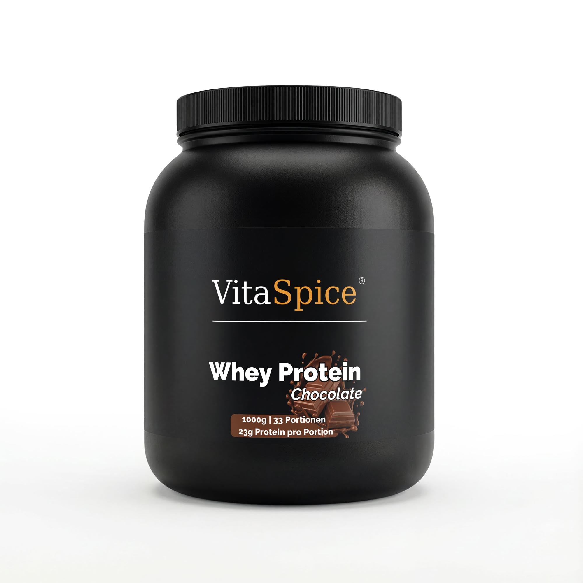 Premium Whey Protein Schokolade – Molkenprotein für Muskelaufbau, 1000g – Ansicht 1/3
