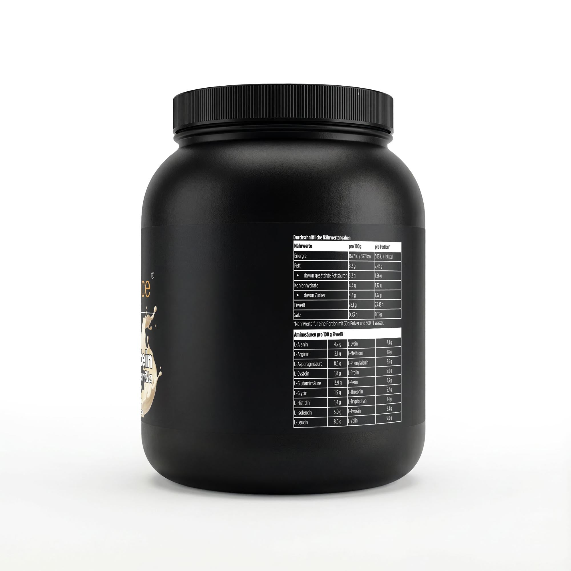 Premium Whey Protein Vanille – Molkenprotein für Muskelaufbau, 1000g – Ansicht 2/3
